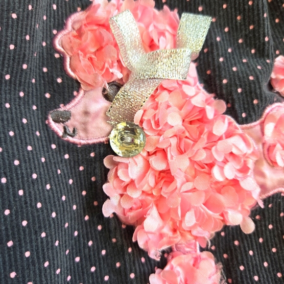 YoungHearts, Pink, Black & White Poodle Dress, Size 18 Months Tall - Picture 3 of 13